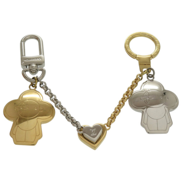 Excellent condition Louis Vuitton Vivienne M00835 metal gold LV and silver ke...